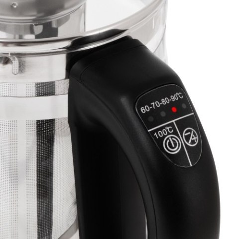 Czajnik szklany 1,5 L z zaparzaczem i regulacją temperatury | 1,5 L | LED | 60-100°C |