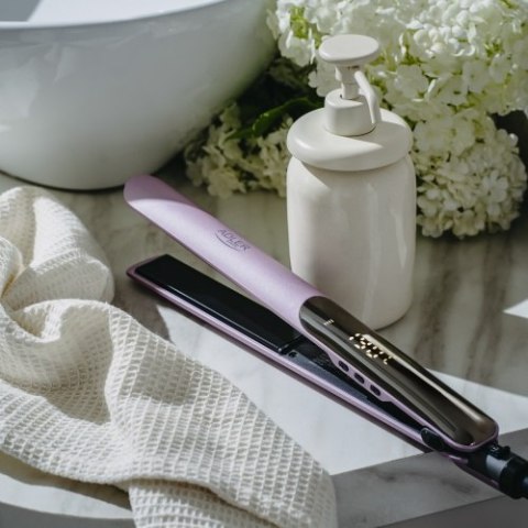 Prostownica do włosów keratynowa | Powłoka ceramiczno-keratynowa | Wyświetlacz LCD | 6 poziomów temp. | Etui + rękawiczka termic