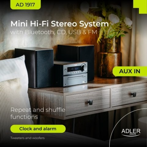 Wieża HI-FI z Bluetooth, CD, USB i radiem FM