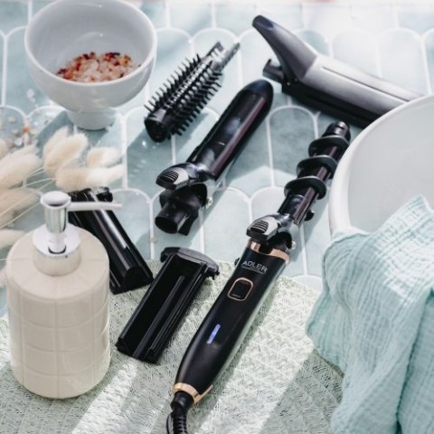 Zestaw do stylizacji włosów 5 w 1 | Powłoka ceramiczna | Lokówka | Prostownica | Karbownica | Falownica