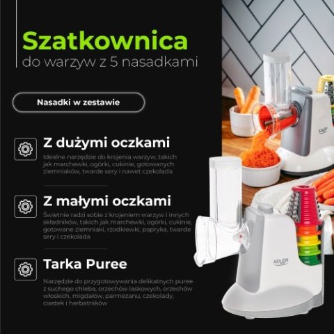Szatkownica do warzyw z 5 nasadkami