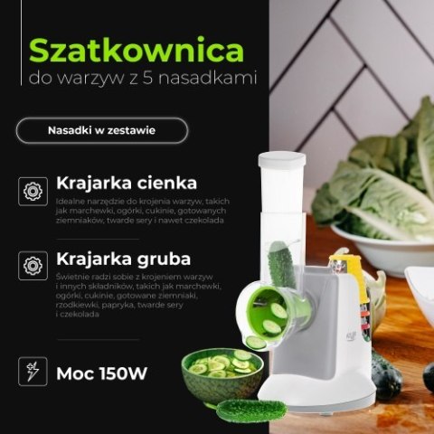 Szatkownica do warzyw z 5 nasadkami