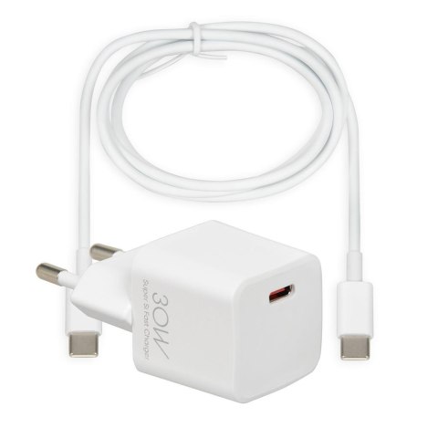 Ładowarka sieciowa iBOX C-38 USB-C PD30W, kabel USB-C Ładowarka sieciowa iBOX C-38 USB-C PD30W, kabel USB-C