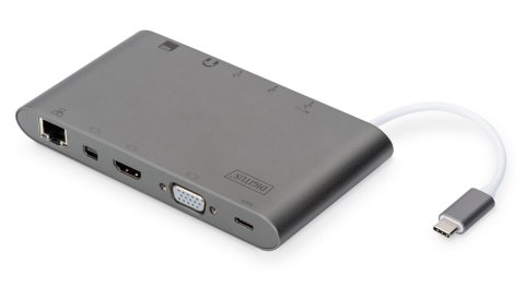 Stacja dokująca DIGITUS USB Typ C 11-portów Dual Monitor 4K 30Hz PD 2.0 Stacja dokująca DIGITUS USB Typ C 11-portów Dual Monitor 4K 30Hz PD 2.0