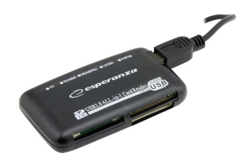 Uniwersalny czytnik Kart Pamięci Esperanza EA117 USB 2.0 Uniwersalny czytnik Kart Pamięci Esperanza EA117 USB 2.0