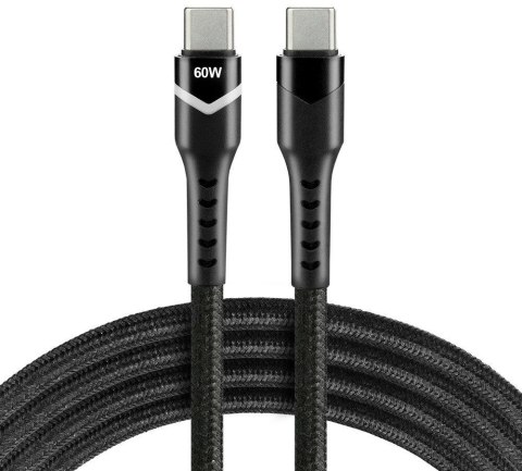 KABEL USB-C / USB-C RGB LED everActive CBB-1PDR 100cm 3A