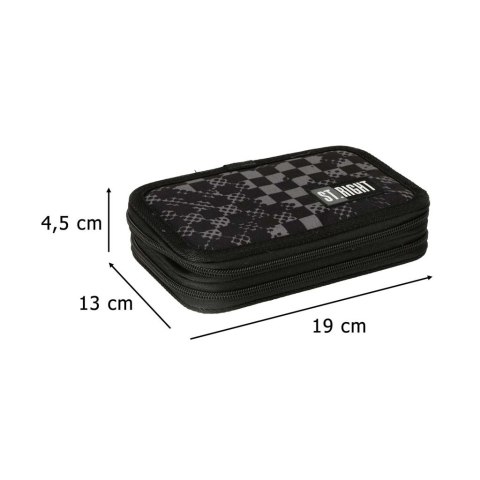 Piórnik z wyposażeniem podwójny Chessboard Crush