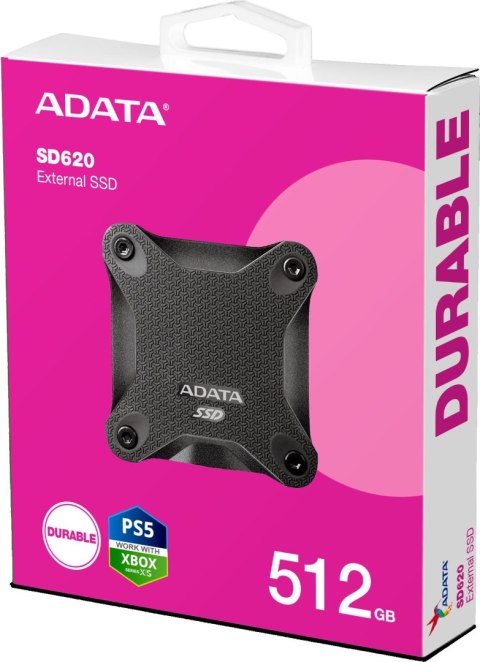 Adata Dysk zewnętrzny SSD SD620 512G U3.2A 520/460 MB/s czarny