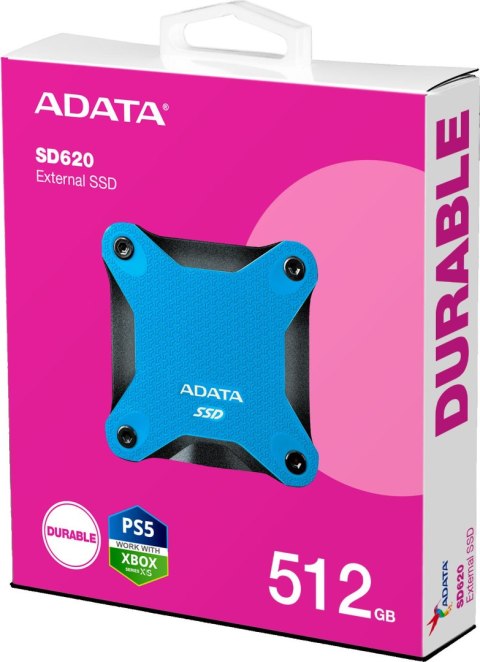 Adata Dysk zewnętrzny SSD SD620 512G U3.2A 520/460 MB/s niebieski