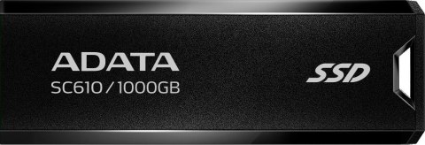 Dysk SSD Adata zewnętrzny SC610 1000 GB USB3.2A Gen2 czarny