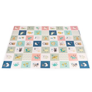 Mata piankowa dla dzieci 200x180 cm edukacyjna dwustronna składana miarka wzrostu alfabet ECOTOYS