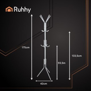 Wieszak stojący 170cm - biały Ruhhy 26360