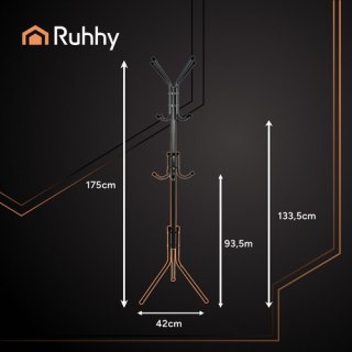 Wieszak stojący 170cm - czarny Ruhhy 26362