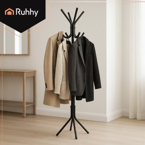 Wieszak stojący 170cm - czarny Ruhhy 26362