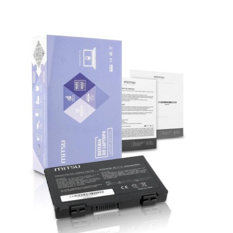 Bateria Mitsu do notebooka Asus F82, K40, K50, K60, K70 (10.8V-11.1V) (4400 mAh) Bateria Mitsu do notebooka Asus F82, K40, K50, K60, K70 (10.8V-11.1V) (4400 mAh)