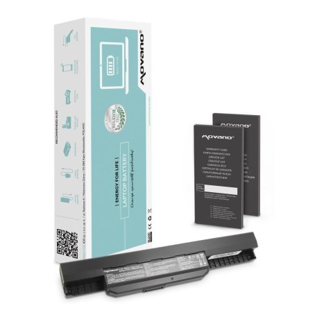Bateria Movano do notebooka Asus A53, K53 (10.8V-11.1V) (6600 mAh) Bateria Movano do notebooka Asus A53, K53 (10.8V-11.1V) (6600 mAh)