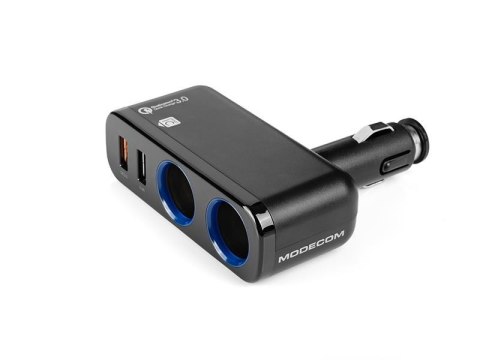 Ładowarka samochodowa MODECOM MC-CG2U2Q Royal 2x USB-A + 2x gniazdo zapalniczki Ładowarka samochodowa MODECOM MC-CG2U2Q Royal 2x USB-A + 2x gniazdo zapalniczki