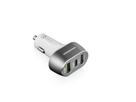 Ładowarka samochodowa MODECOM MC-CU2C1 USB-A Quick Charge 3.0 + USB-A + USB Typ C) Ładowarka samochodowa MODECOM MC-CU2C1 USB-A Quick Charge 3.0 + USB-A + USB Typ C)