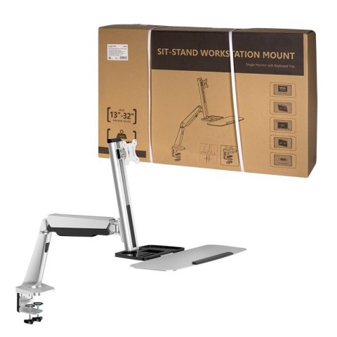 Stelaż do monitorów stanowiskowych LogiLink BP0040 13-32", max. 8kg Stelaż do monitorów stanowiskowych LogiLink BP0040 13-32", max. 8kg