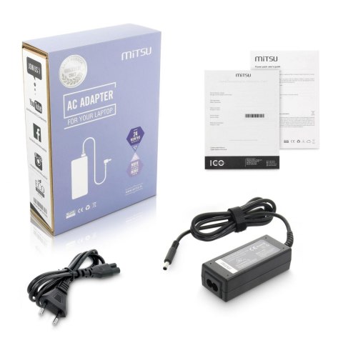 Zasilacz sieciowy Mitsu 19.5V 2.31A (4.5x3.0 pin) do notebooka Dell Zasilacz sieciowy Mitsu 19.5V 2.31A (4.5x3.0 pin) do notebooka Dell