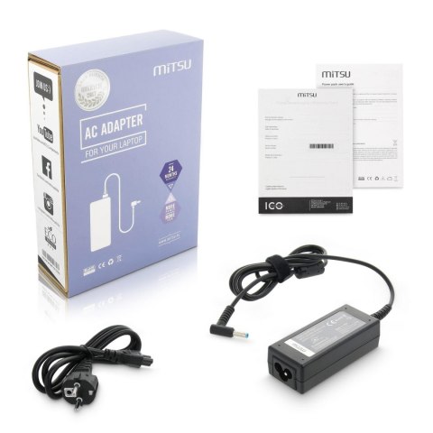 Zasilacz sieciowy Mitsu 19.5V 2.31A (4.5x3.0 pin) do notebooka HP Zasilacz sieciowy Mitsu 19.5V 2.31A (4.5x3.0 pin) do notebooka HP