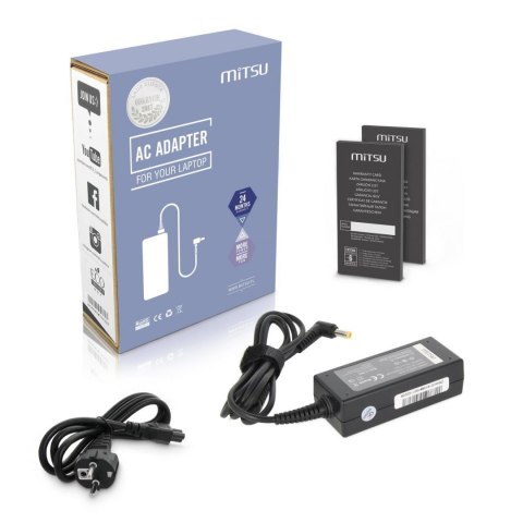 Zasilacz sieciowy Mitsu 19V 1.58A (5.5x1.7) do notebooka Acer, Dell, Packard Bell Zasilacz sieciowy Mitsu 19V 1.58A (5.5x1.7) do notebooka Acer, Dell, Packard Bell