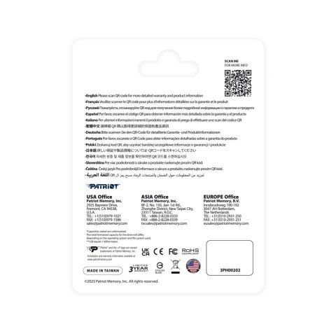 Patriot FLASHDRIVE Tab T560 256GB Dual USB 120MBs