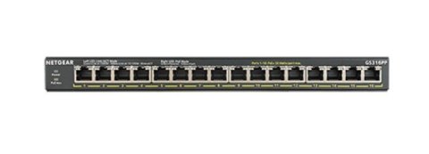 Switch Netgear GS316PP-100EUS 16p PoE 183W (PoE+: 16p) Unmanaged Gigabit