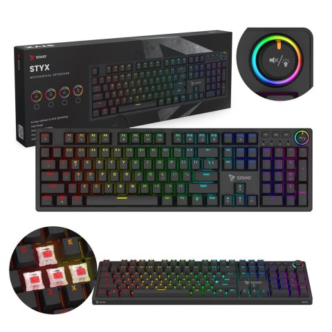 SAVIO KLAWIATURA MECHANICZNA STYX OUTEMU RED HOT SWAP RGB