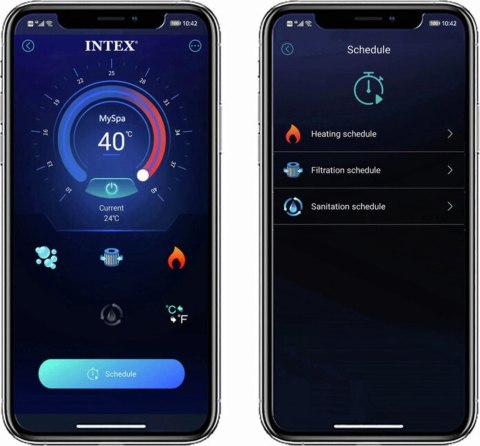 Nadmuchiwane SPA kwadratowe basen z hydromasażem 4 os. 175x71 cm akcesoria premium INTEX 28446