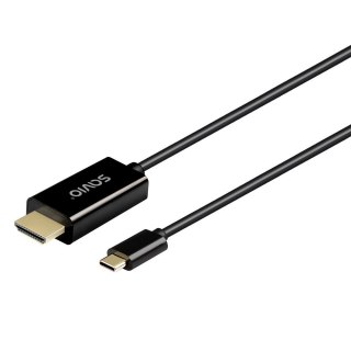 SAVIO KABEL USB-C DO HDMI, 30HZ, 2M, PLASTIK CL-191