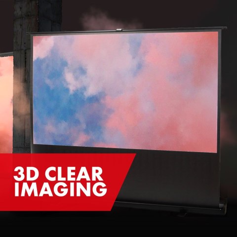 MACLEAN PRZENOŚNY EKRAN PROJEKCYJNY, KOMPAKTOWY, PODŁOGOWY, 100", 4:3, MC-211