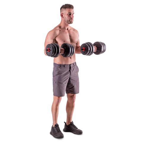 SGX120 (2 CZĘŚCI) PROSET 6W1 ZESTAW CIĘŻARÓW 20KG HMS