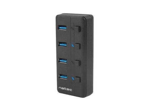 Hub USB Natec 4x USB 3.0 Mantis 2 z włącznikiem + zasilacz Hub USB Natec 4x USB 3.0 Mantis 2 z włącznikiem + zasilacz