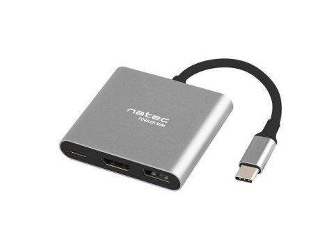 Hub USB Natec Fowler Multi Port mini USB-C PD, USB 3.0, HDMI 4K Hub USB Natec Fowler Multi Port mini USB-C PD, USB 3.0, HDMI 4K