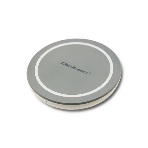 Ładowarka indukcyjna Qoltec RING | Qualcomm QuickCharge 3.0 | 10W | szara