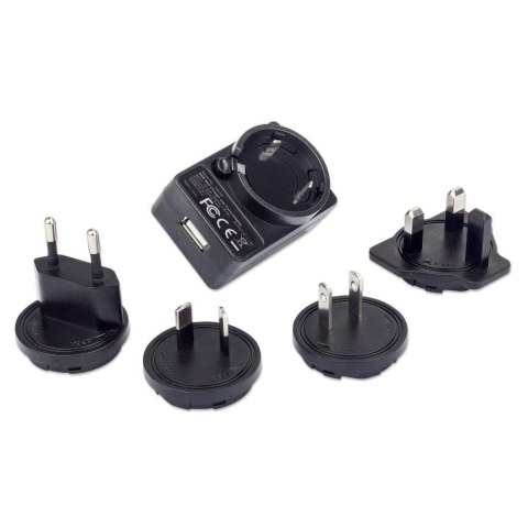 Ładowarka sieciowa Manhattan USB 5V wtyk EU/UK/US/Australia Ładowarka sieciowa Manhattan USB 5V wtyk EU/UK/US/Australia