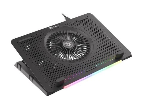 Podstawka pod notebooka Genesis Oxid 450 15.6" podświetlenie RGB, 5 wentylatorów Podstawka pod notebooka Genesis Oxid 450 15.6" podświetlenie RGB, 5 wentylatorów