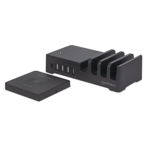 Stacja ładująca Manhattan 5-Portowa + Qi 10W Stacja ładująca Manhattan 5-Portowa + Qi 10W