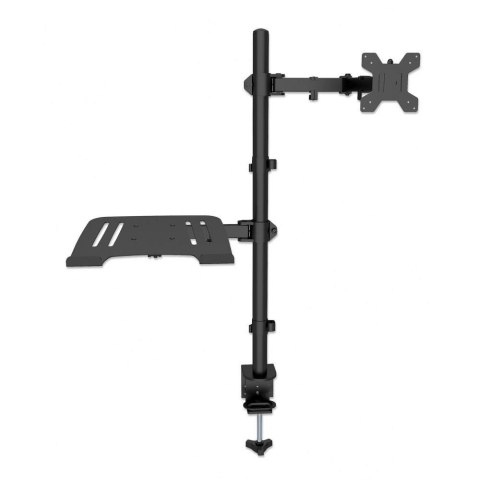 Uchwyt biurkowy Manhattan 13"-32", z półką na laptopa Uchwyt biurkowy Manhattan 13"-32", z półką na laptopa