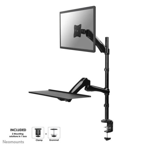 Uchwyt do ekranów Neomounts by Newstar FPMA-D500KEYB biurkowy 10"-27" max VESA 100x100 max 9 kg Black Uchwyt do ekranów Neomounts by Newstar FPMA-D500KEYB biurkowy 10"-27" max VESA 100x100 max 9 kg Black
