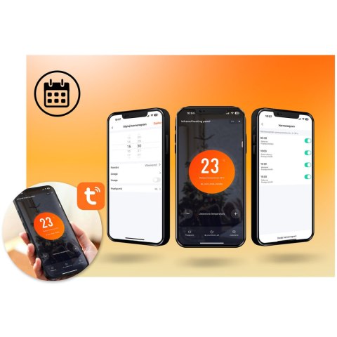 Grzejnik na podczerwień promiennik 600 W Berdsen BD-981 pilot WiFi aplikacja