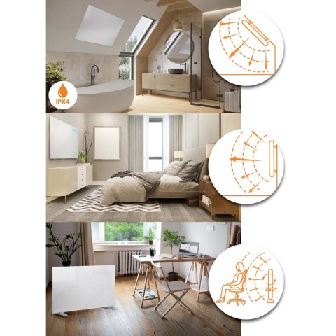 Grzejnik na podczerwień promiennik 600 W Berdsen BD-981 pilot WiFi aplikacja