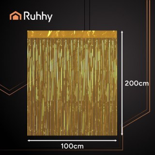 Kurtyna dekoracyjna 2x1m złota Ruhhy 26173