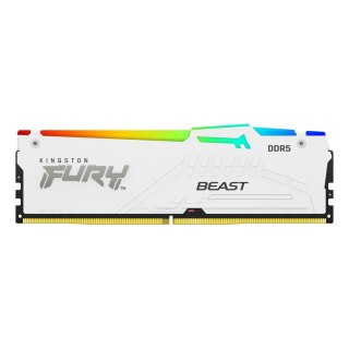 Pamięć DDR5 Kingston FURY Beast RGB 16GB (1x16GB) 6400MHz CL32 1,4V White EXPO
