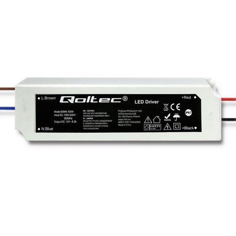 Zasilacz impulsowy LED Qoltec IP67 | 100W | 12V | 8.3A Zasilacz impulsowy LED Qoltec IP67 | 100W | 12V | 8.3A