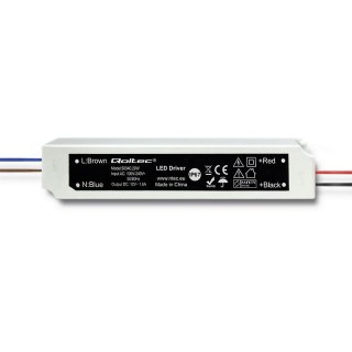 Zasilacz impulsowy LED Qoltec IP67 | 20W | 12V | 1.6A