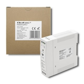 Zasilacz na szynę DIN Qoltec | 20W | 12V | 1.67A | Biały | Slim