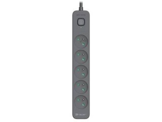 Listwa zasilająca TRACER Power Line+ 3 m 5 gniazd Grafitowy TRALIS47024