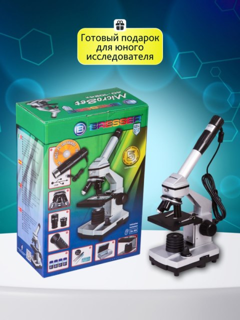 Mikroskop Bresser Junior 40x-1024x, bez futerału